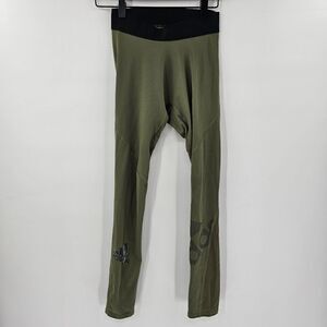 Adidas alphaskin leggings green small workout running gym